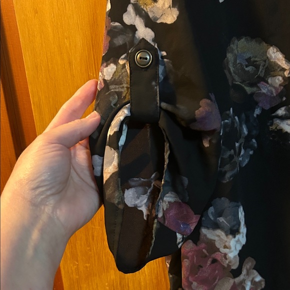 Maurices Black Floral Blouse - Picture 4 of 4